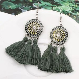 Western Tribal Tassel Dangling Earrings